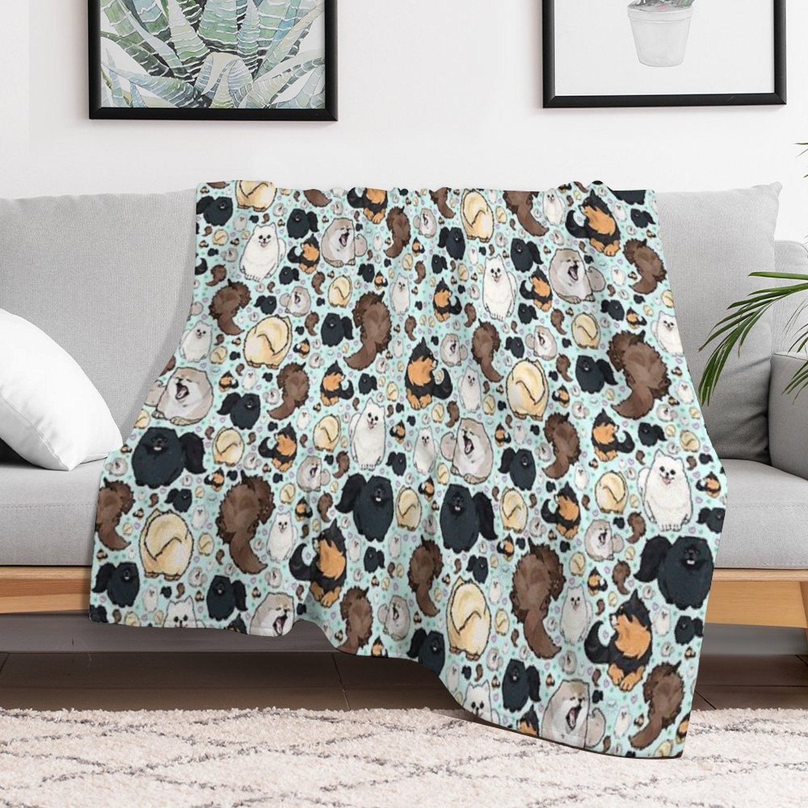 Pomeranians Premium Throw Blanket