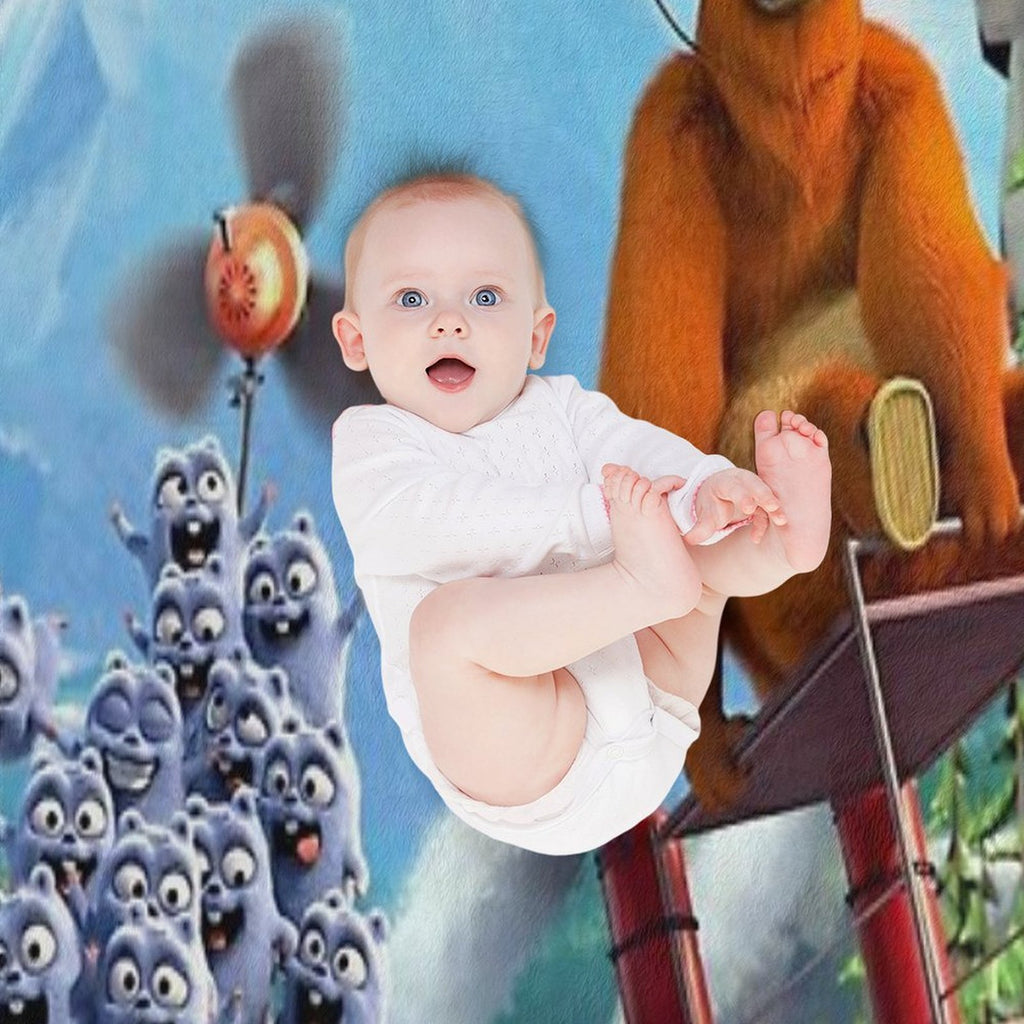 Funny Grizzy And The Lemmings,movies for Kids Gift-ready Throw Blanket