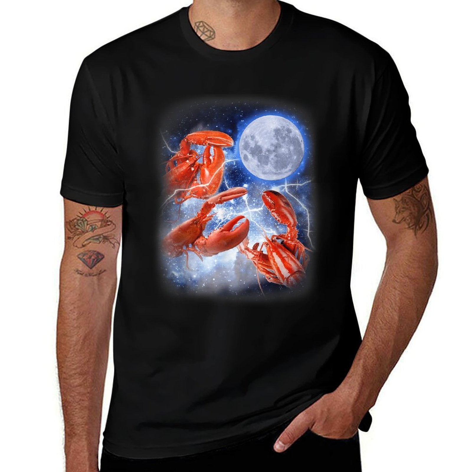 Three Lobster Moon - 3 Crustaceans Sea Lover Parody  Graphic-printed T-Shirt