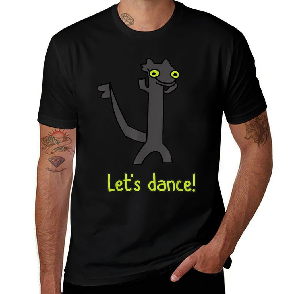 Funny Cartoon Kids Dragon Dance Meme Lets Dance  Versatile T-Shirt