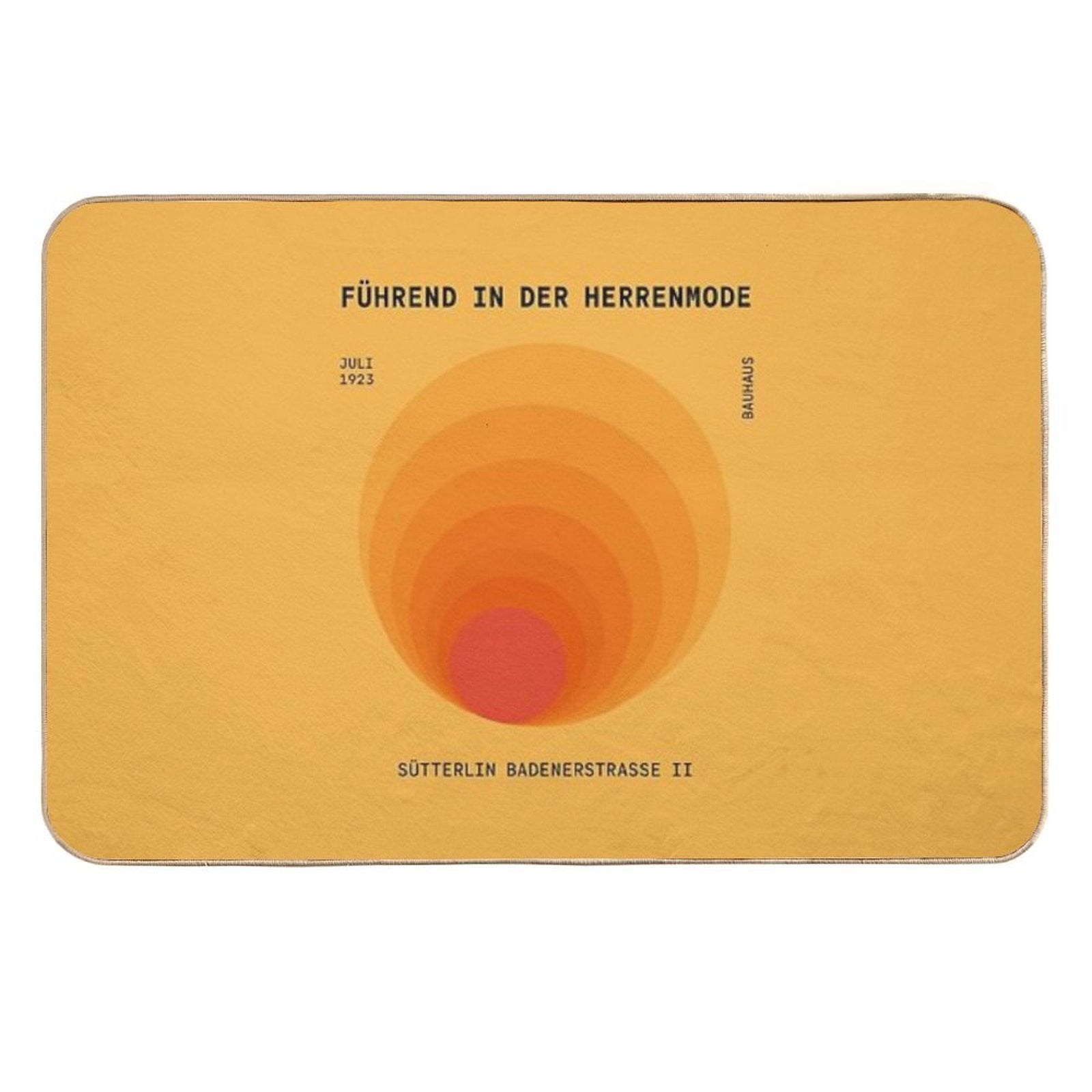 Sun  Bauhaus Poster I  Slip-Resistant Bath Mat