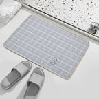 Trellis Pattern No.3 Grey  Stain-Proof Bath Mat