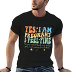Yes Im Pregnant Dont Touch My Belly Funny Pregnancy New Mom  Lightweight T-Shirt