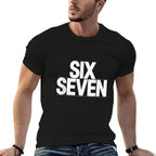 Fun Six Seven 6 7 Meme Design  Polyester Blend T-Shirt