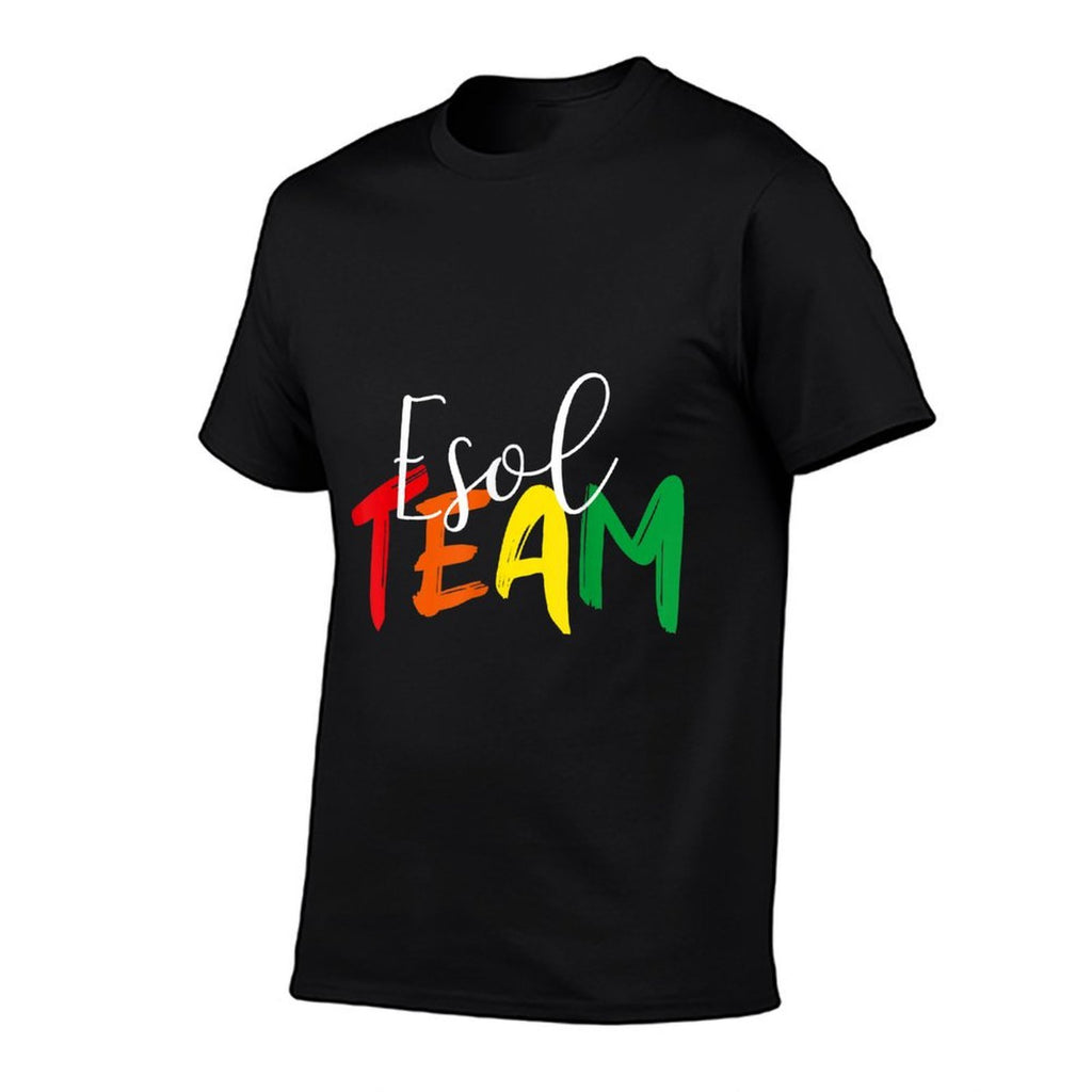 ESOL Team Teacher Her Rainbow Colors First Day School Outfit  Cotton T-Shirt