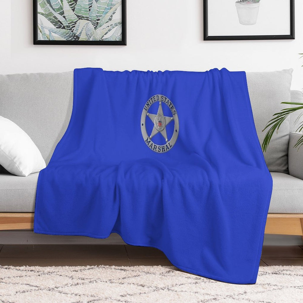 The U S Marshal Badge Easy Care Throw Blanket