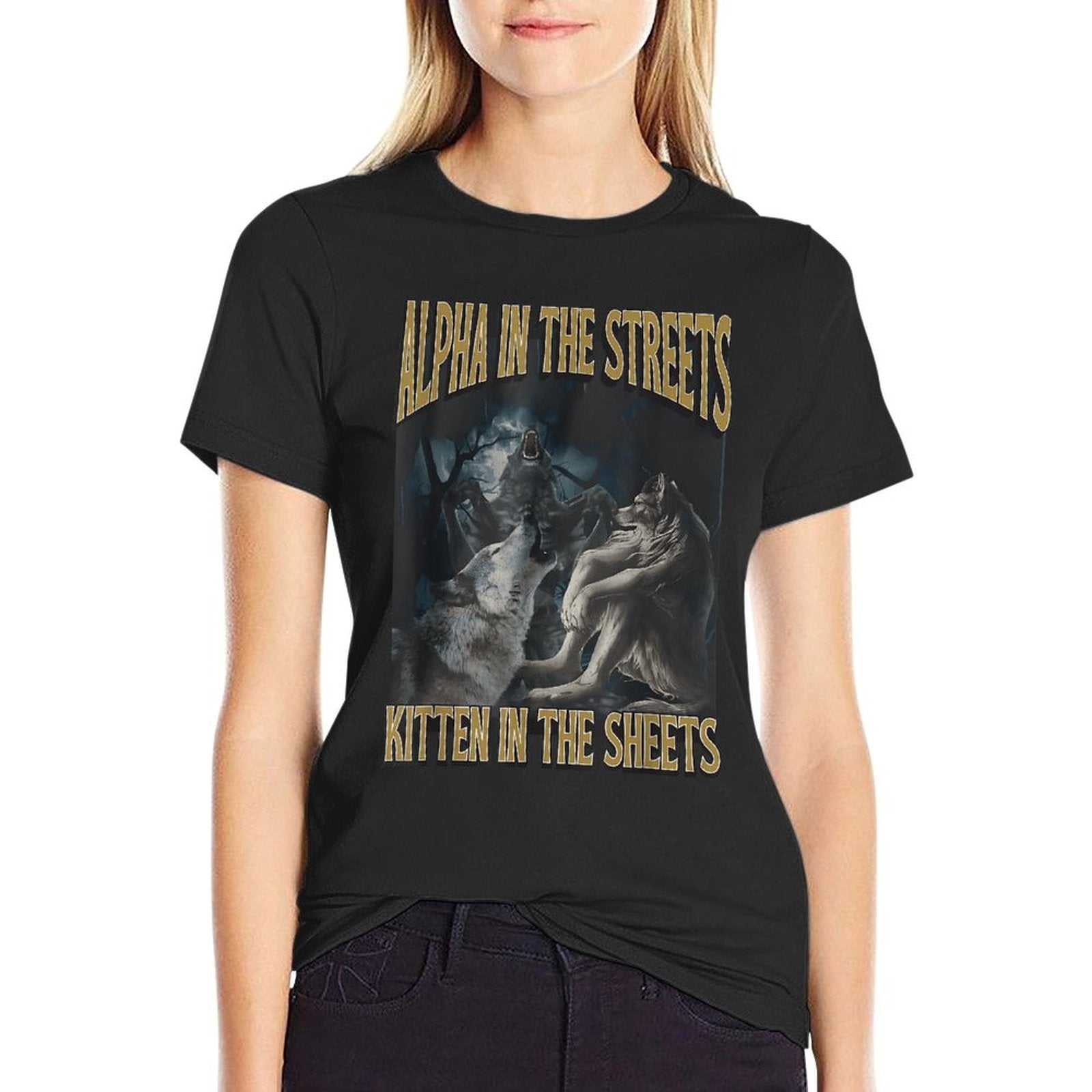 Alpha In The Street Kitten In The Sheet Alpha Werewolf Meme  Breathable T-Shirt