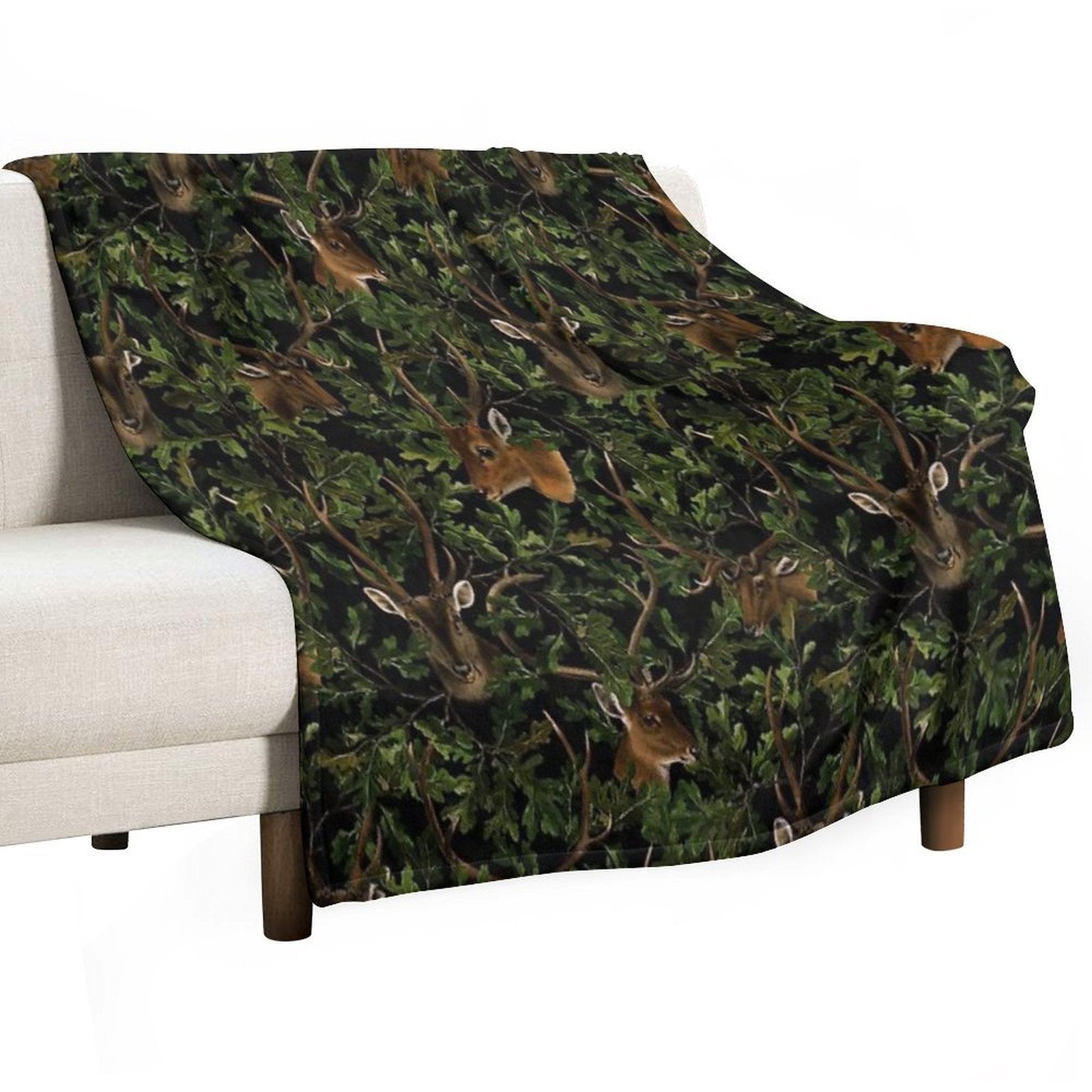 Mystic Botanical Vintage Forest Night Animals Nightgarden Gift-ready Throw Blanket