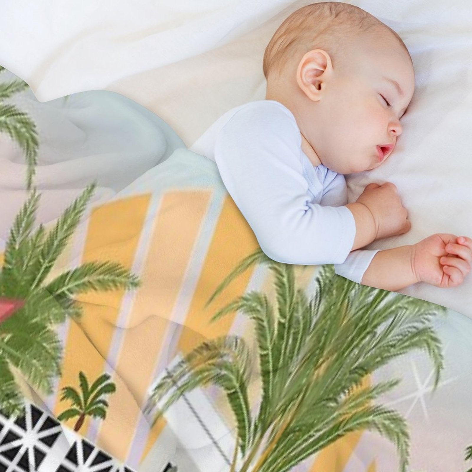 Retro Palm Springs II Easy Care Throw Blanket