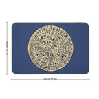 Distressed Phaistos Disk from Minoan Crete  Non-Slip Bath Mat