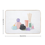 Wellness And Spa Still Life Concept, Vector Illustration  Eco-Friendly Bath Mat