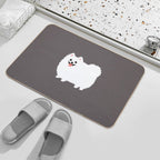 Fluffy White Pomeranian  Multi-Purpose Bath Mat