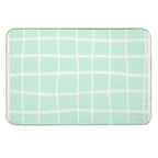 Hand Drawn Pastel Mint Pattern (mint Green Snow White)  Multi-Purpose Bath Mat