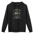 Vintage Born In 1972 50 Years Old 50th Birthday Medium-Weight Fabric Hoodie
