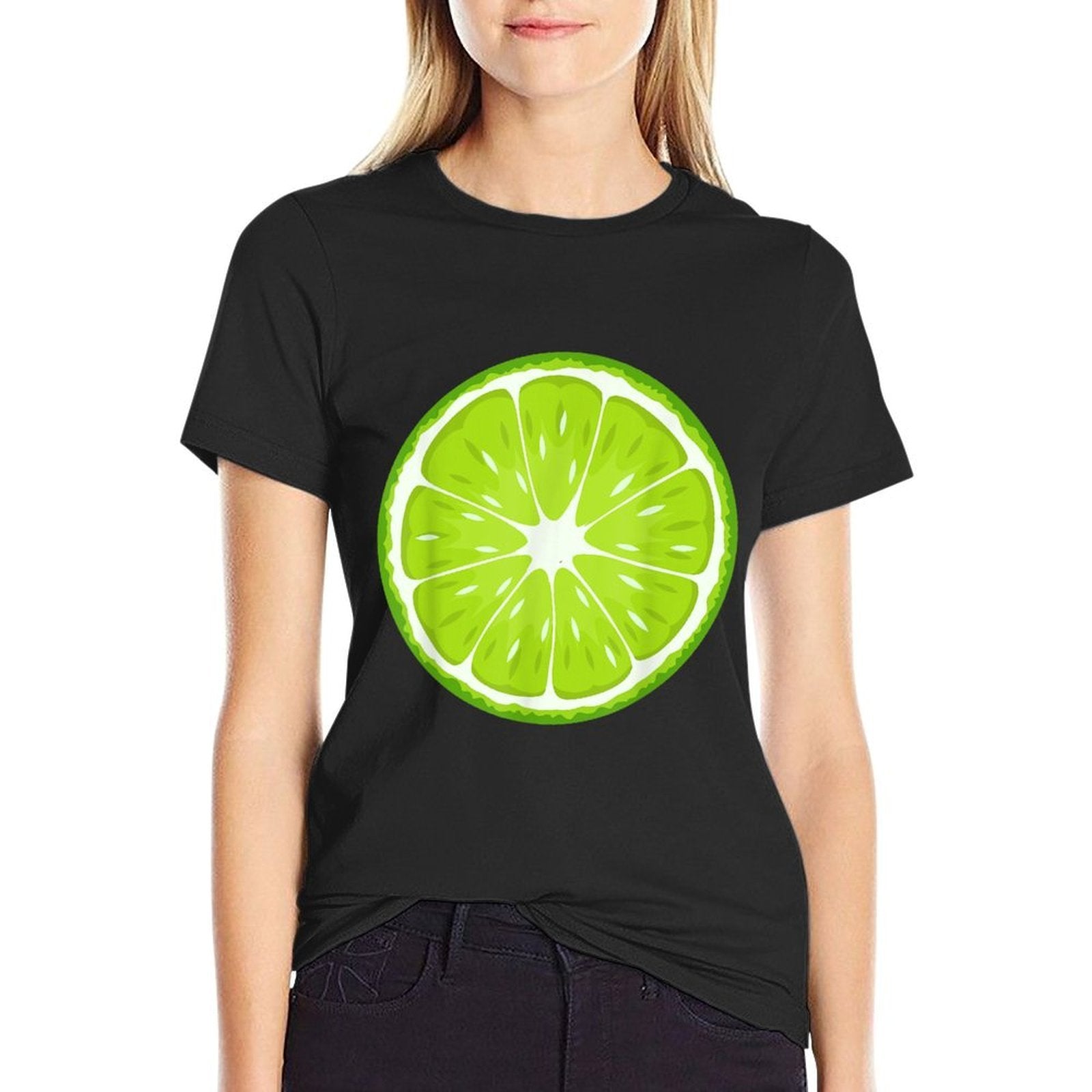 Lime Costume Fruit Halloween Lime Costume  Fade-proof Color T-Shirt