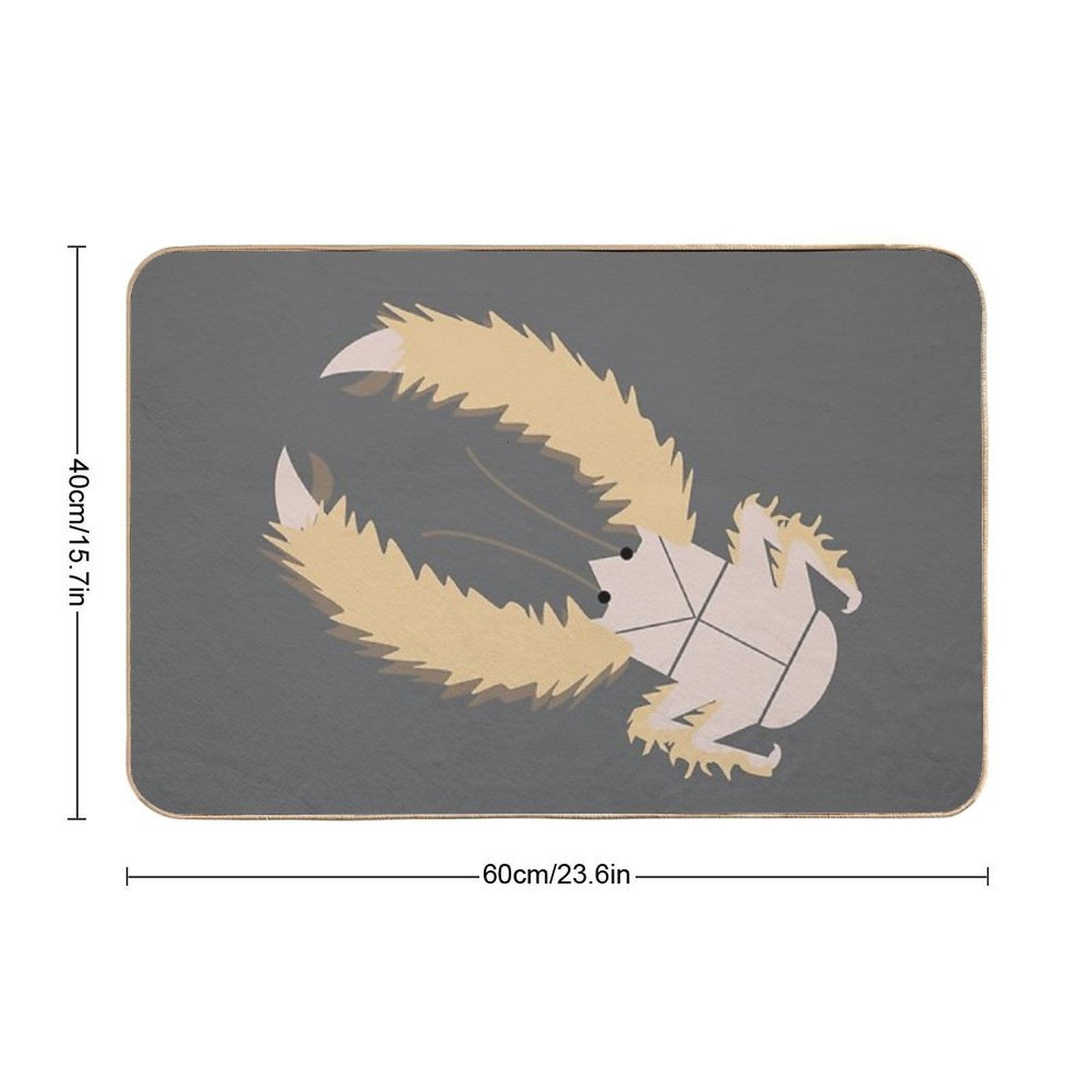 Minimal Yeti Crab (Kiwa Hirsuta)  Rapid-Drying Bath Mat