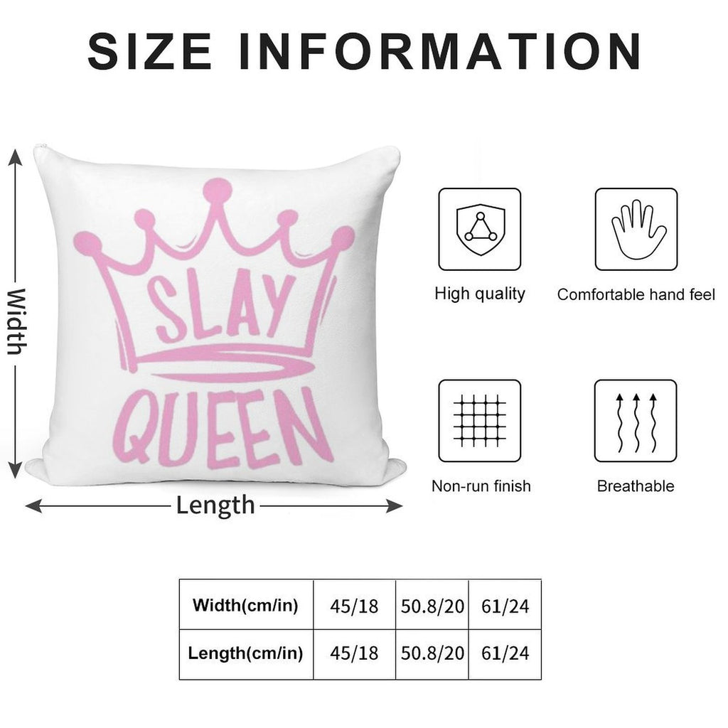 Slay Queen Soft High-Density Material Throw Pillow