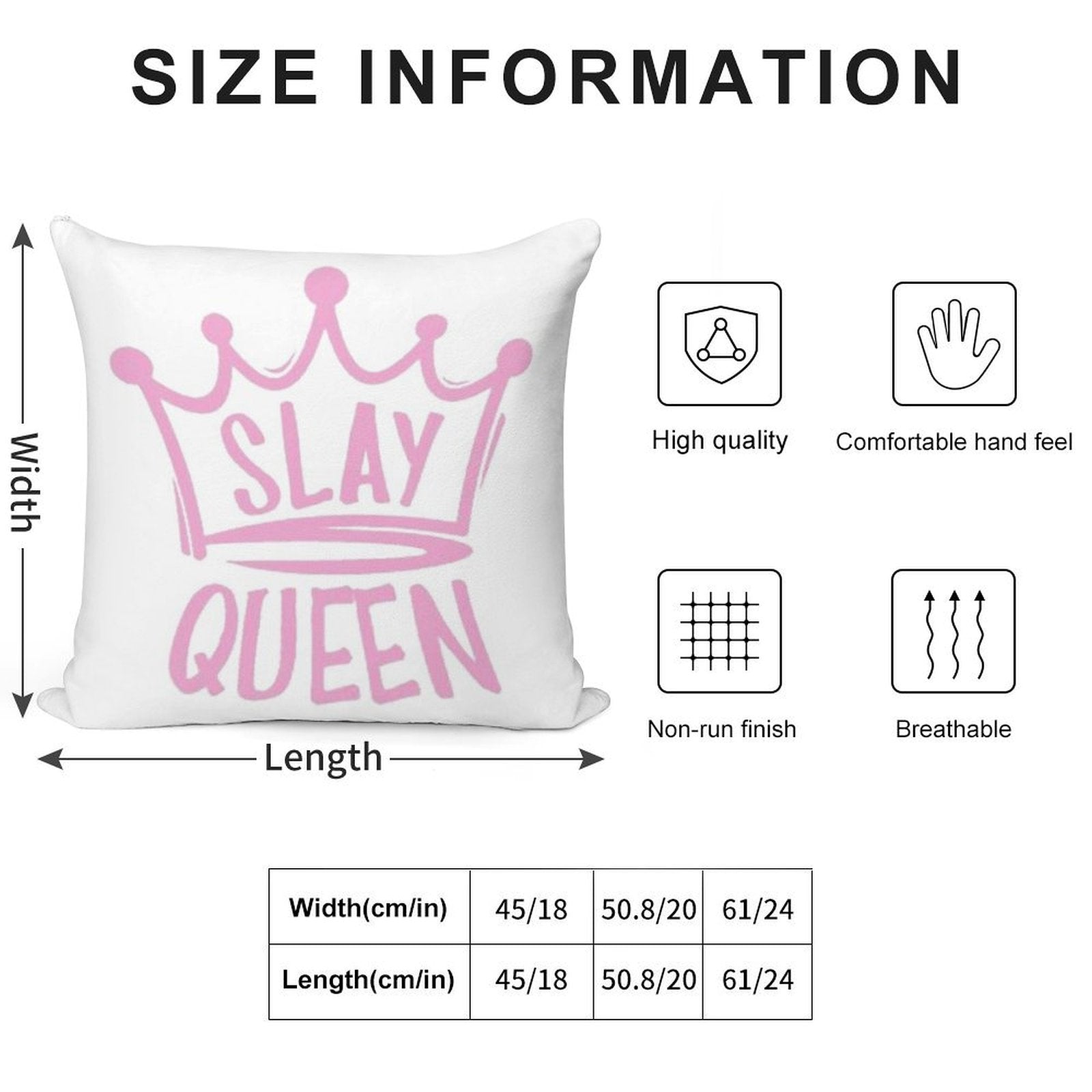 Slay Queen Soft High-Density Material Throw Pillow