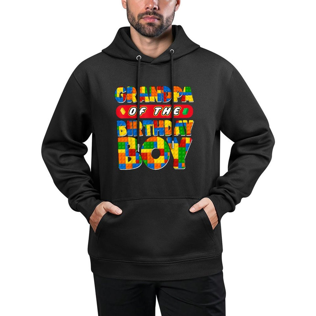 Grandpa Birthday Boy Building Bricks Family Party Decor Unisex Design Hoodie