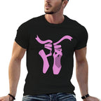 Cool Ballet Art for Women Girls Mom Ballerina Ballet Dancer  Ribbed Collar T-Shirt