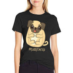 Pugtato Pug Potato Dog Lover Gift  Summer-ready Fabric T-Shirt