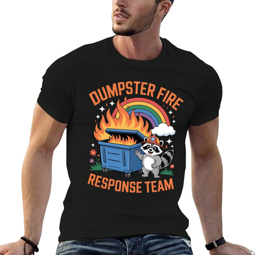 Dumpster Fire Response Team Sarcastic Office Raccoon Meme  Classic T-Shirt