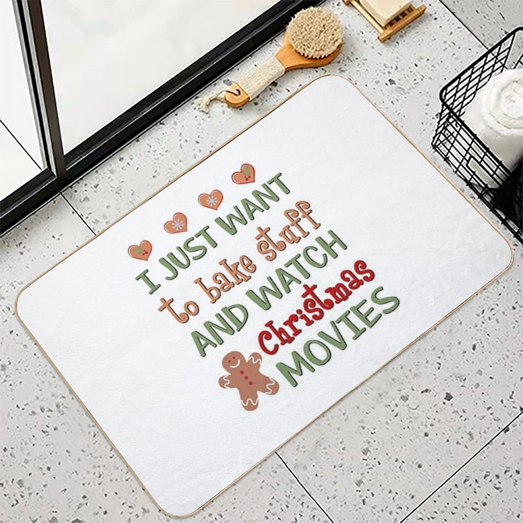 Bake & Watch Movies  Non-Slip Bath Mat