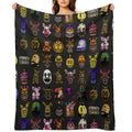 Five Nights at Freddy's - Pixel Art - Multiple Characters New Set Quick-dry Throw Blanket