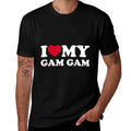 I Love My Gam-Gam I Heart Family Grandma GamGam  Fade-proof Color T-Shirt