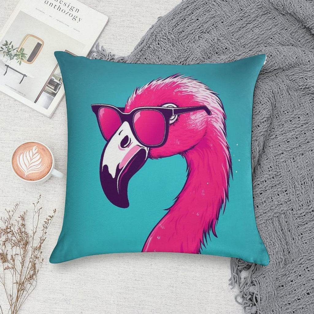 Hot Pink Flamingo Soft Ultra-Soft Texture Throw Pillow