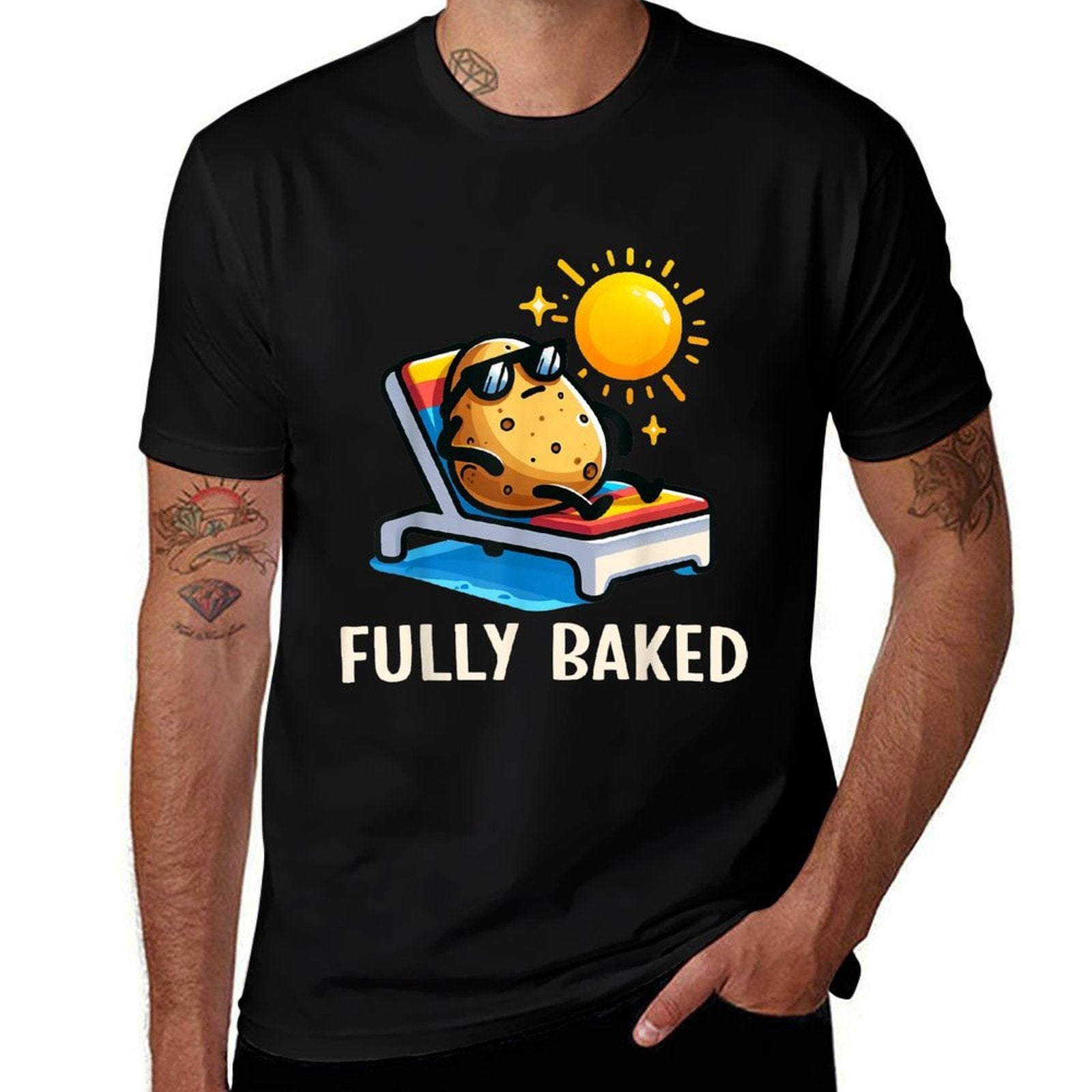 Funny Fully Baked Potato Graphic For Kids  Moisture-wicking T-Shirt