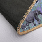 Sweet Elephants in Purple And Grey  Easy To Clean Bath Mat