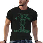 Yall Mind If I Do Some Lollygaggin Funny Cowboy Frog  Trendy Pattern T-Shirt
