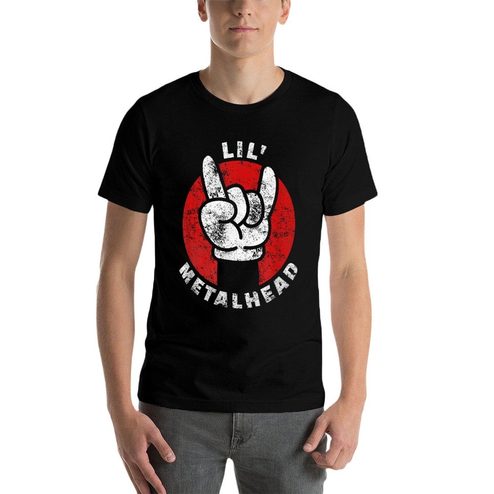 Lil Metalhead Cute Heavy Metal Head Child Rocker Gift  Polyester Blend T-Shirt