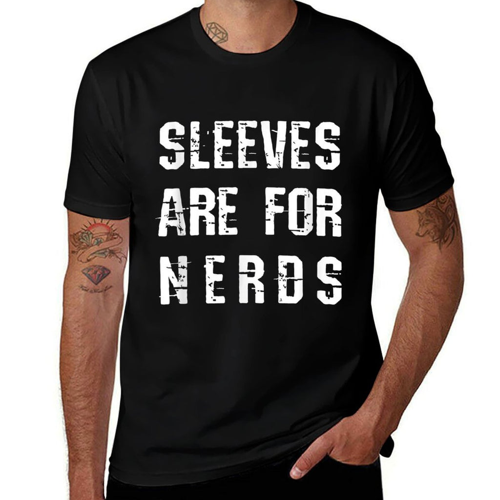 Sleeves Are For Nerds Gold Mining T-shirt  Ribbed Collar T-Shirt