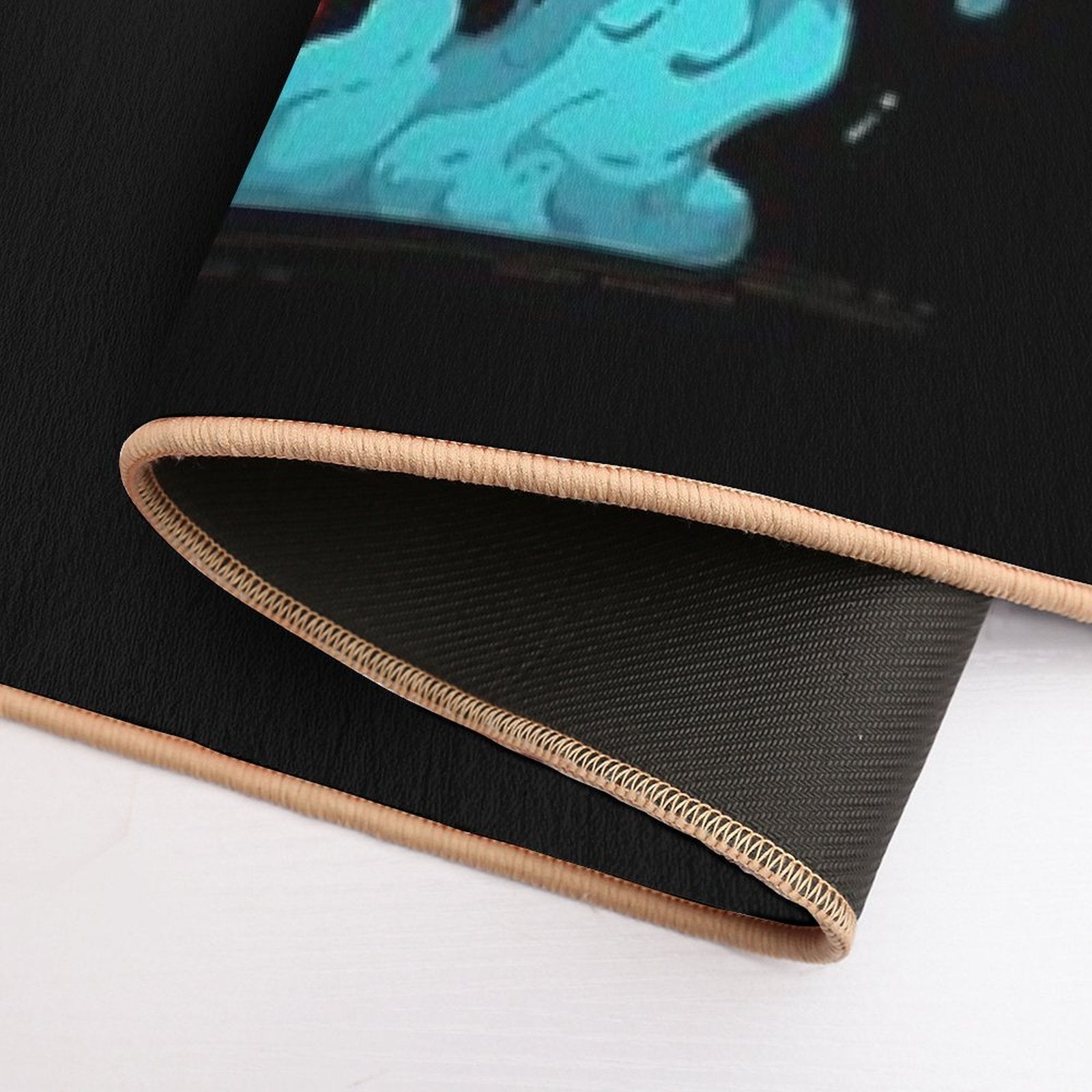 Godzilla Eat Ramen Noodles  Dirt-Trapping Bath Mat