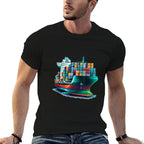Cool Ship for Container Ships Watcher  Lightweight T-Shirt