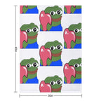 Peepo Heart Pepe Love Wrinkle-free Throw Blanket