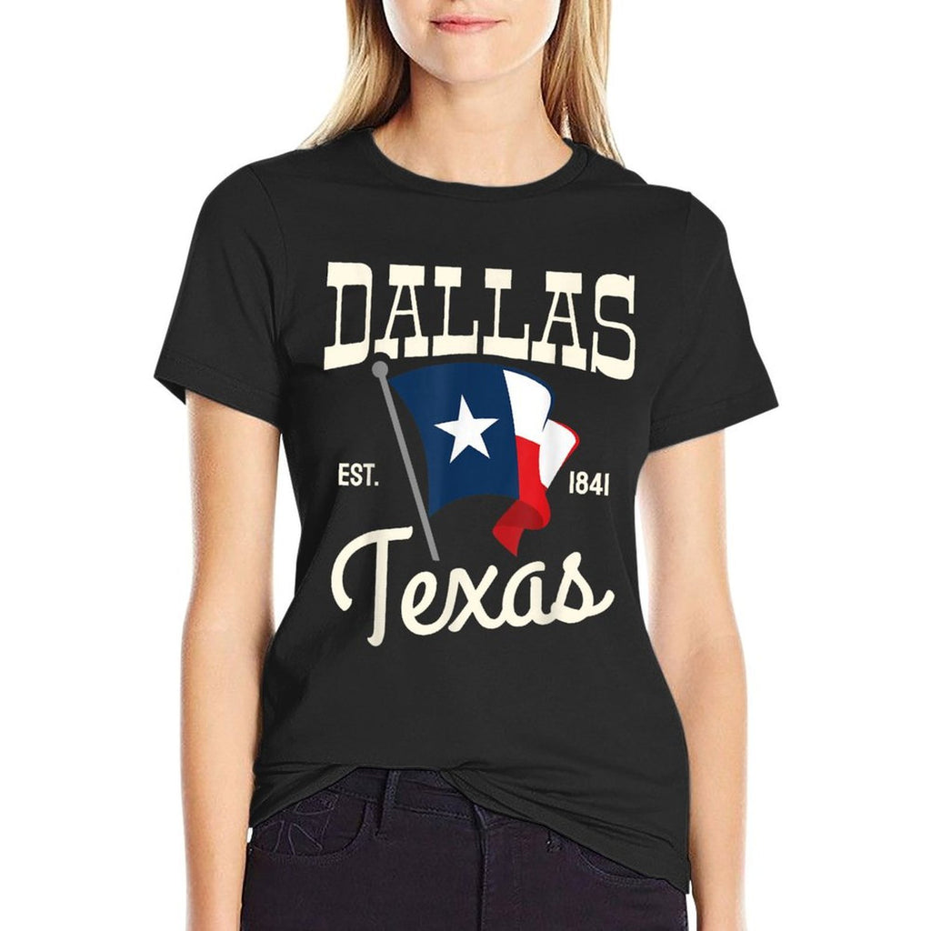 Dallas City Texas Est 1841 Texas State Vintage  Stretchy T-Shirt
