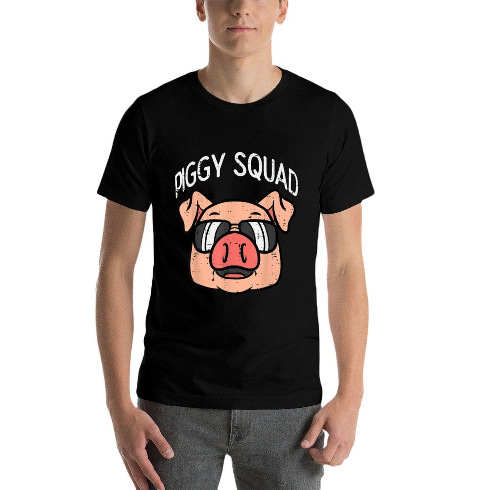 Piggy Squad Funny Pig Farmer Hog Farm Animal Men Women Kids  Eco-friendly Material T-Shirt