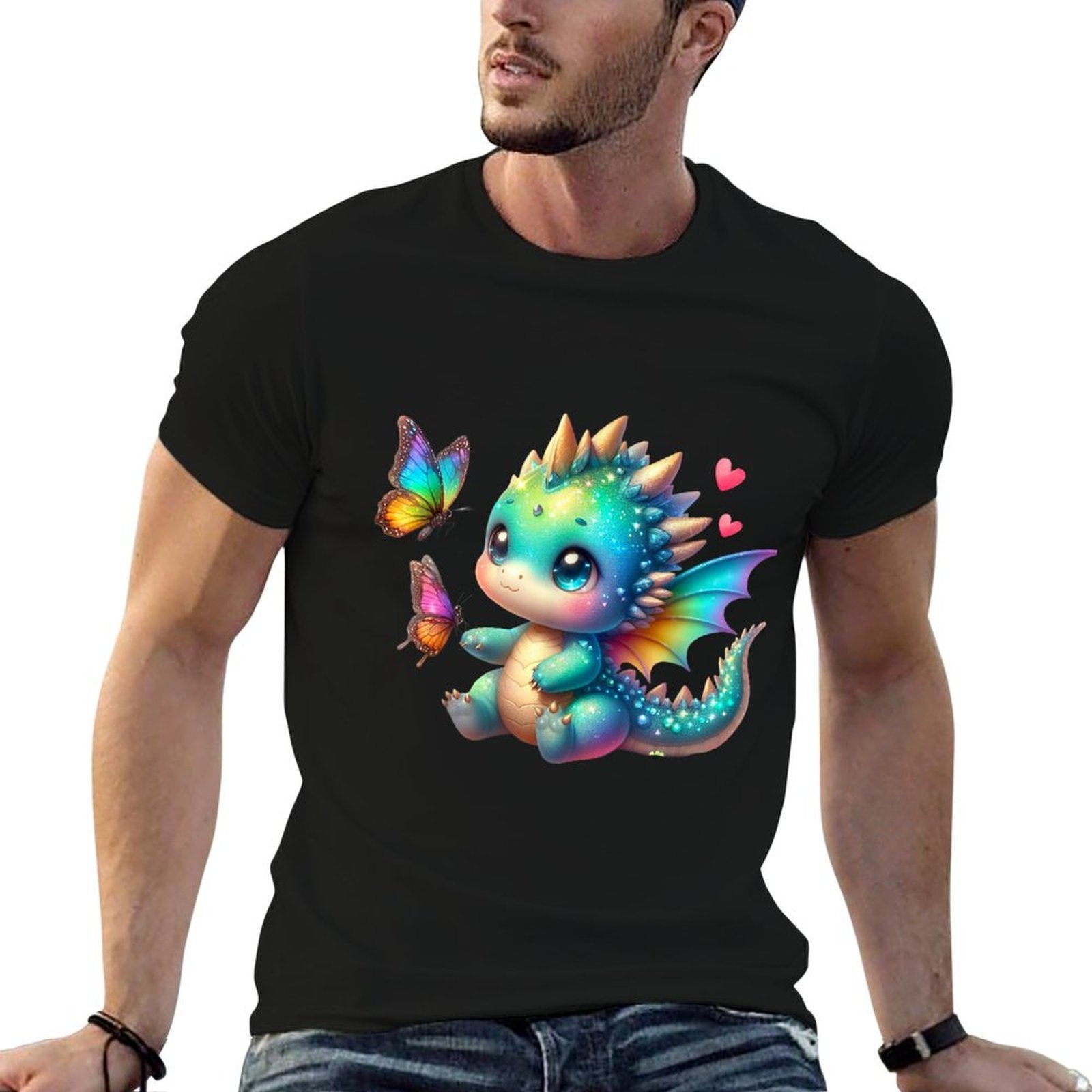 Cute Dragon Funny Dragon Baby Kids Toddler Boys Girls  Soft T-Shirt