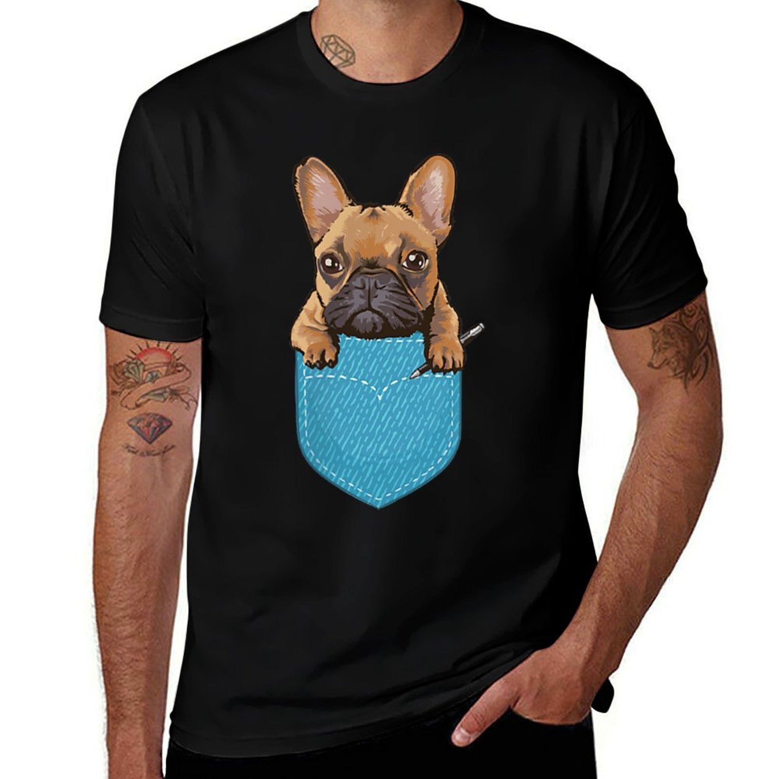 Pocket Frenchie Bulldog Dog Animal Kids Gift French Bulldog  Vintage-inspired T-Shirt