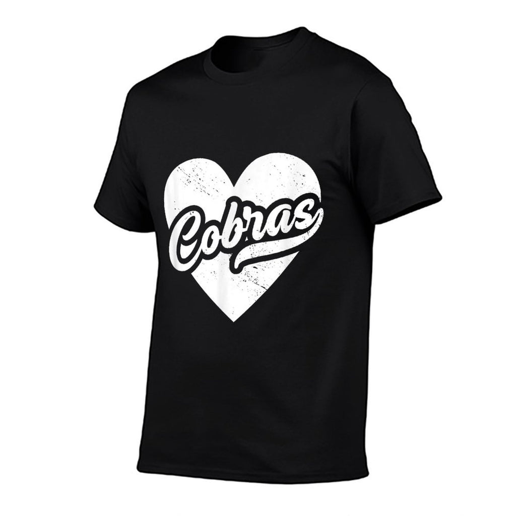 Vintage Cobras High School Spirit Go Cobras Love  Cotton T-Shirt