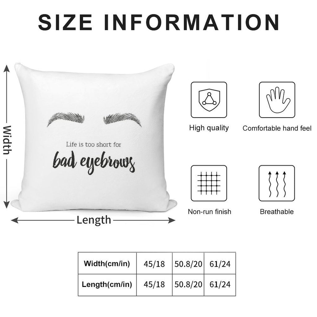 Bad Eyebrows Beauty Soft Gift Ready Throw Pillow