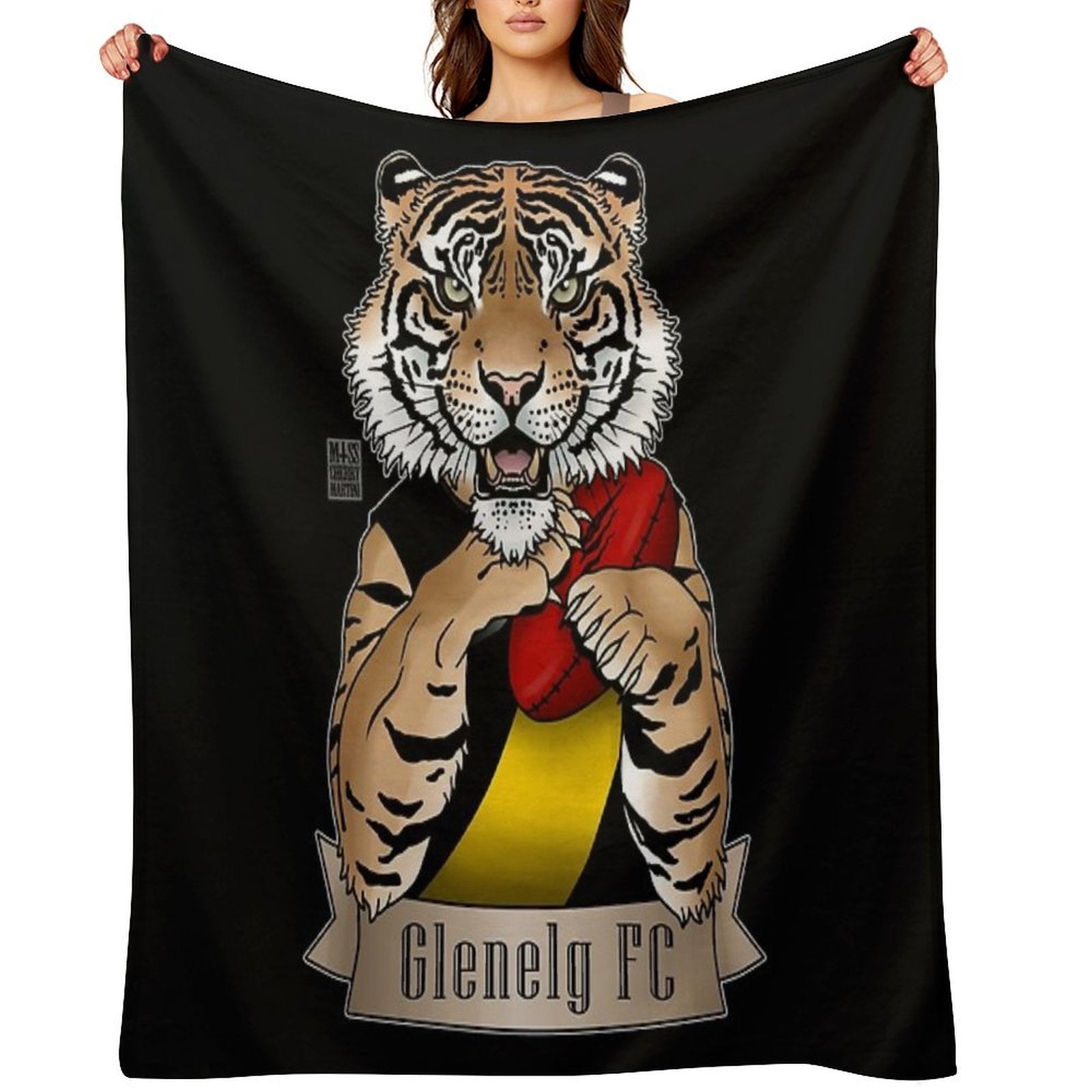 Glenelg Fc Footy Team Versatility Throw Blanket