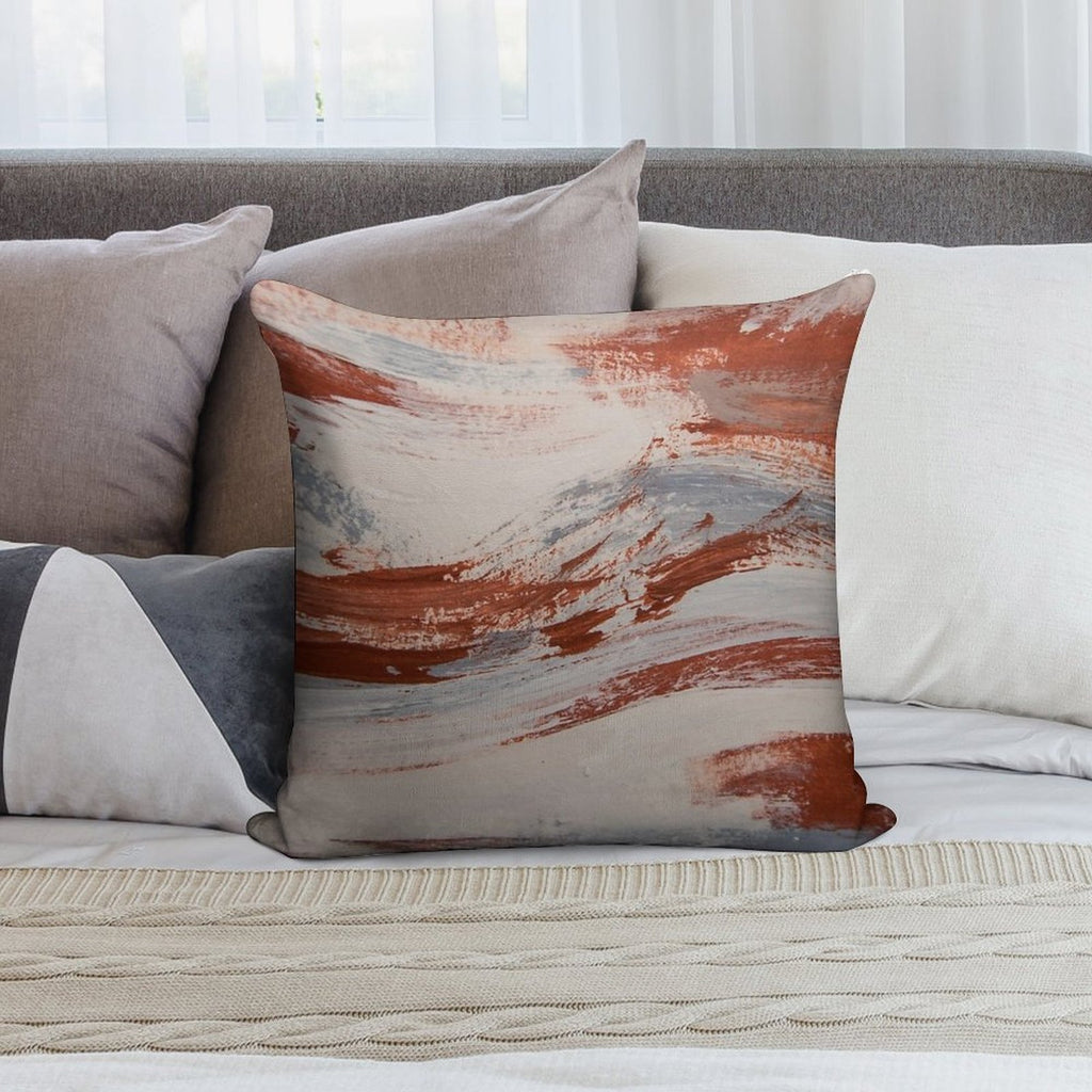 Rust, Slate And Earth Soft Skin-Friendly Throw Pillow