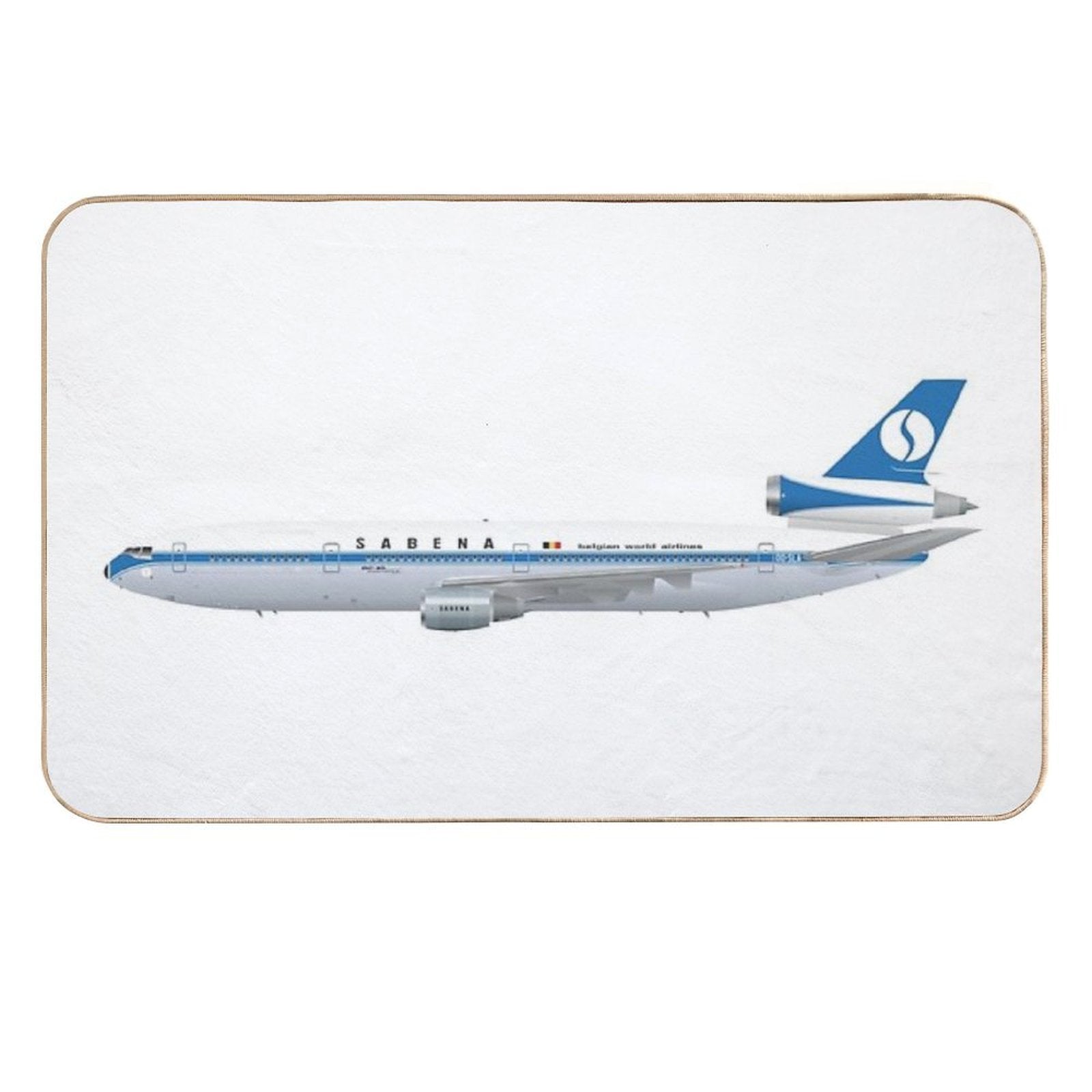 Wings In Uniform - DC-10 - Sabena - Belgian World Airlines 70s  Easy To Clean Bath Mat