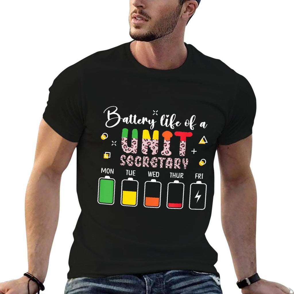 Battery Life Of A Unit Secretary Funny Unit Secretaries  Polyester Blend T-Shirt