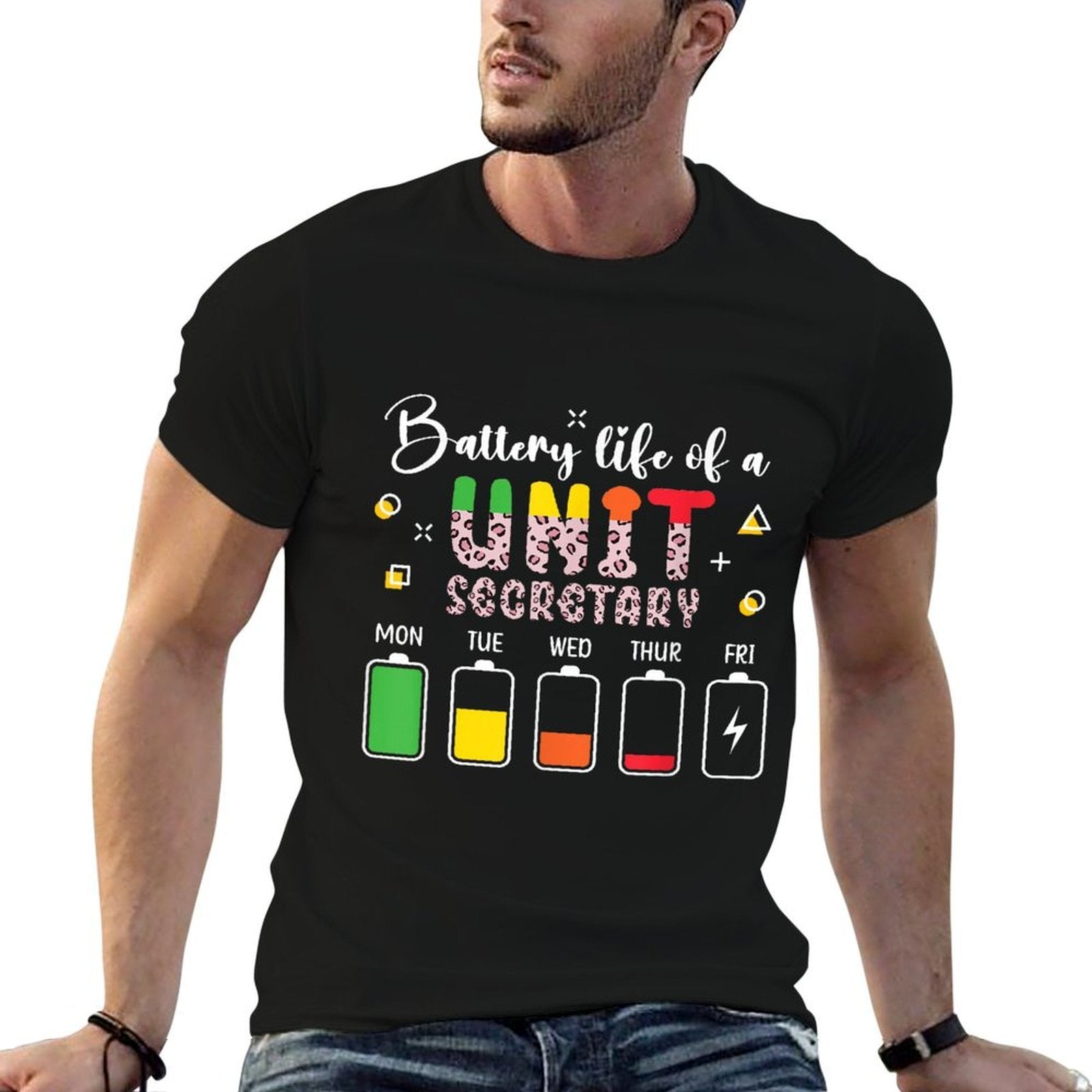 Battery Life Of A Unit Secretary Funny Unit Secretaries  Polyester Blend T-Shirt