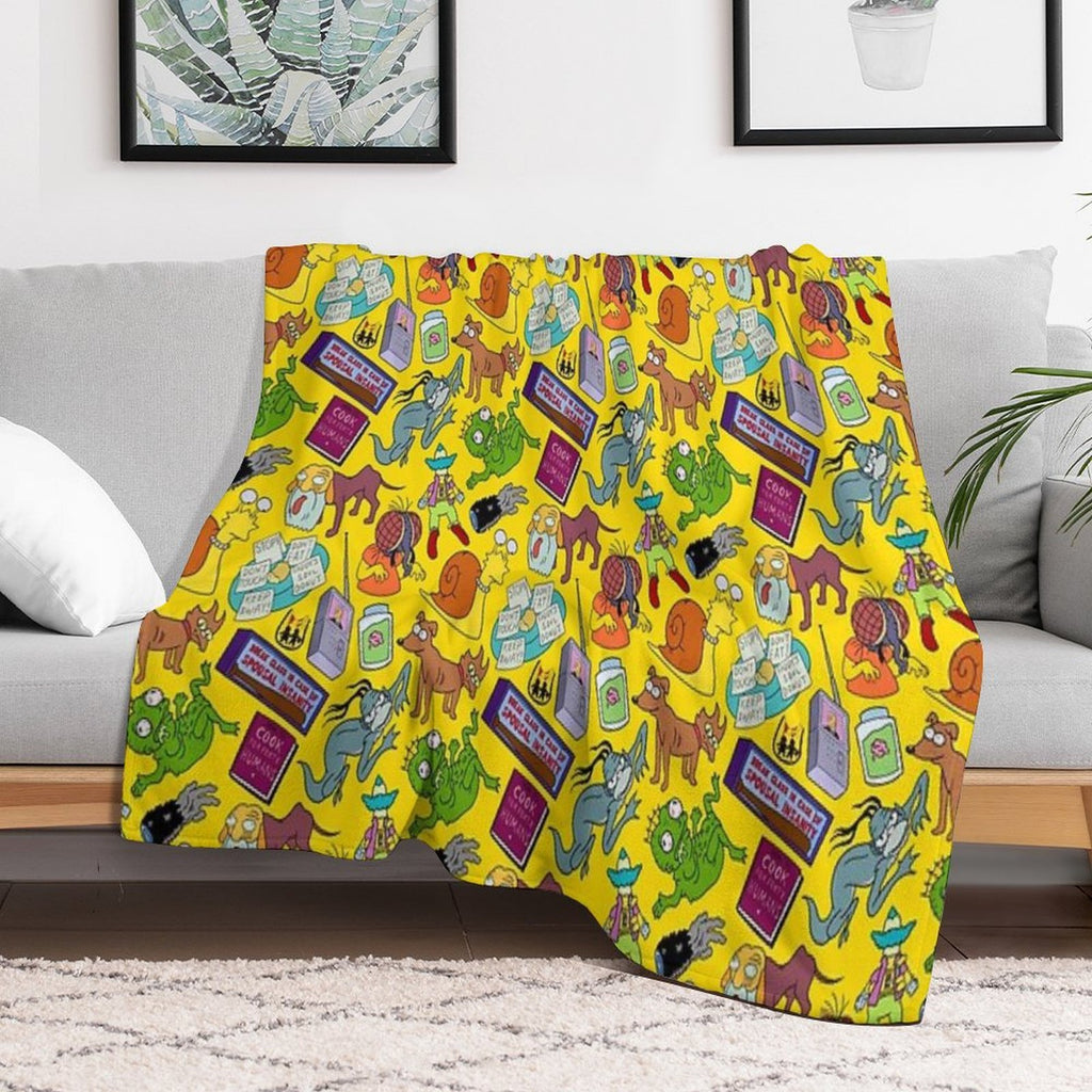 Treehouse of Horror Travel-friendly Throw Blanket